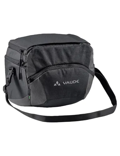 VAUDE Ontour Box L - Große Lenkertasche für Radfahrer - Fahrradtasche mit 6 l Volumen, KLICKfix-kompatibel, optimaler Organisation durch Hauptfach und elastische Seitenfächer, inklusive Regenhülle für Schutz.