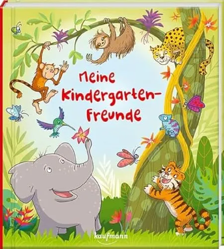 Meine Kindergarten-Freunde: Tiere im Dschungel (Freundebuch für den Kindergarten und die Kita: Meine Kindergarten-Freunde für Mädchen und Jungen)