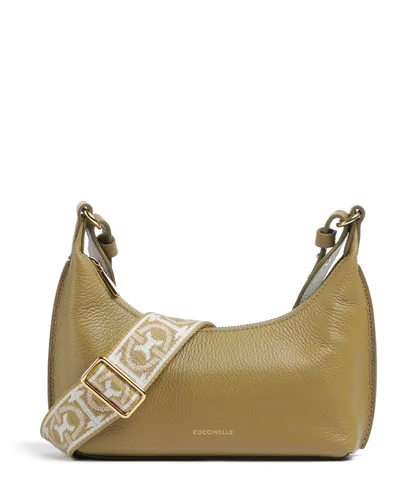 Coccinelle Suri Umhängetasche - Damen in Olivgrün - Elegante Umhängetasche aus genarbtem Leder, ideal für den täglichen Gebrauch. Stilvoll und praktisch für jede Gelegenheit.