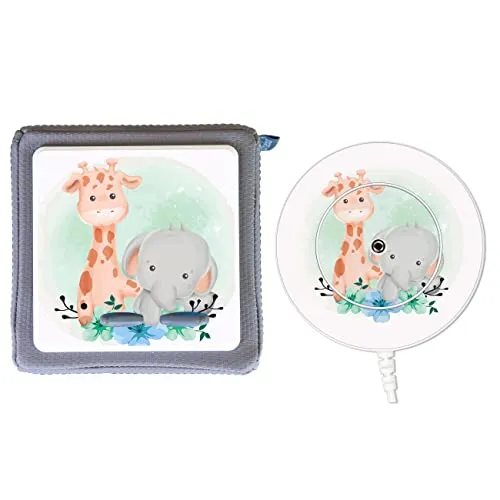 MeinBaby123® Schutzfolie kompatibel mit Toniebox und Ladestation | Schutzcover selbstklebend I Folie Sticker I Toniebox Zubehör (Ladestation Bundle: Giraffe und Elefant)