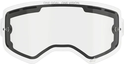 Alpinestars Motorradbrille Supertech Dual Pane Ersatzscheibe weiß - Sportbrillen für Motorradfahrer, bietet klare Sicht und ist ideal für verschiedene Wetterbedingungen.