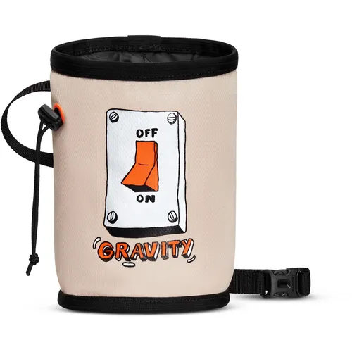 Mammut Gym Print Chalk Bag - Beige, One Size - Chalkbag für die Halle mit praktischem Reißverschlussfach für Smartphone und Wertsachen, ideal für Kletterer und Sportler.