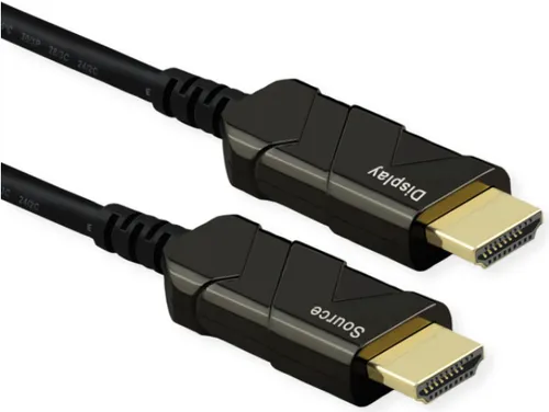 ROLINE UltraHD HDMI Kabel AOC 8K60Hz 30m - Kabel & Adapter: 30 m Highspeed HDMI-Kabel mit Ethernet, unterstützt 8K-Auflösung für gestochen scharfe Bilder und optimale Performance.