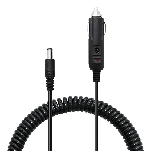 YACSEJAO 12V-24V DC KFZ-Ladegerät-Adapter KFZ-Stromversorgungskabel, Zigarettenanzünder-Ladestecker KFZ-Kabel auf DC 5,5 mm x 2,1 mm für Autos, LKWs, Busse und mehr Geräte (1,5 M)