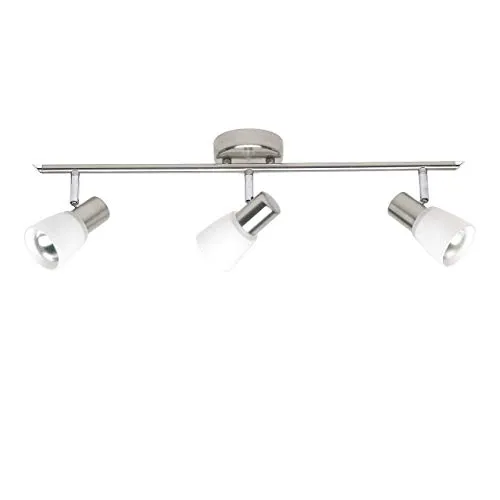 BRILLIANT Lampe Luca Spotrohr 3flg eisen/chrom/weiß | 3x R50, E14, geeignet für Reflektorlampen (nicht enthalten) | Köpfe schwenkbar