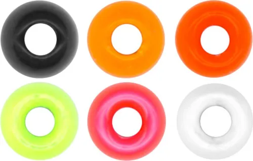 FTM Tungsten Perle Omura rundes Loch - Tungstenperlen, Farbe/Durchmesser/Inhalt:fluo weiß / 3.3mm / 7 Stück