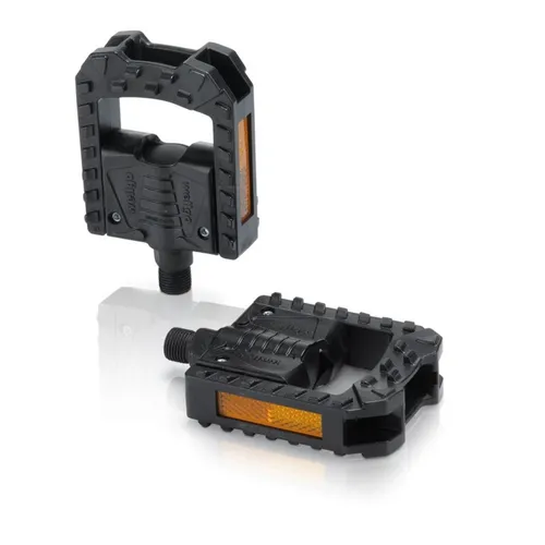 XLC PD-F01 Faltpedal Kunststoff, Reflektor, schwarz (1 Paar)