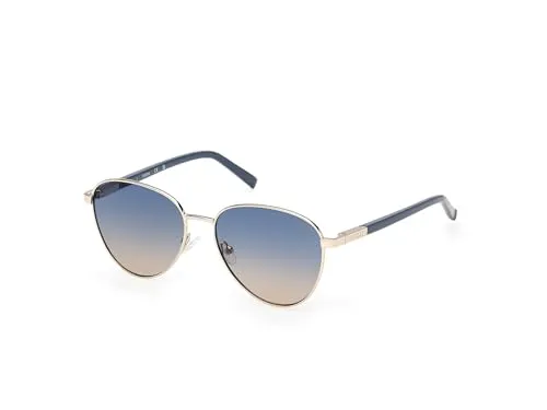 Guess Gu3041 Damen-Sonnenbrille Blau/Gold - Sportbrille mit UV-Schutz 3, stilvollem Runddesign und hochwertigem Metallrahmen, ideal für modebewusste Damen.