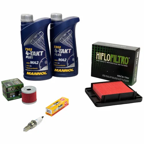 Set Wartung für Suzuki GSX-R 125 GSX-S 17-21 Öl 2L Luftfilter Ölfilter Zündkerze