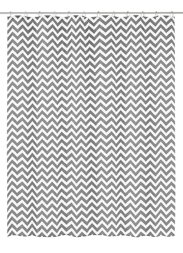 Kleine Wolke Zack Duschvorhang PEVA Schiefer, 180x200 cm in grau von Kleine Wolke