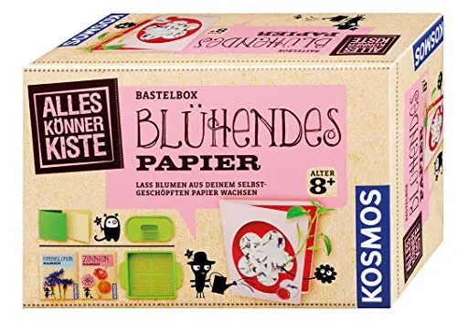 Kosmos 604202 AllesKönnerKiste Blühendes Papier. DIY-Bastelset für Mädchen und Jungen ab 8 Jahren, Set für den Kindergeburtstag