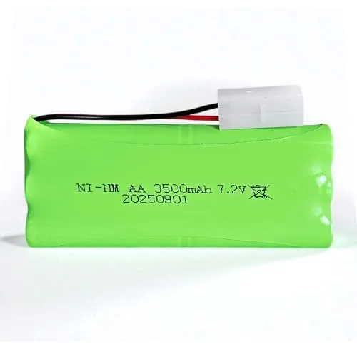 7.2V 3500-mAh Ni-MH Akku, kompatibel mit Tamiya KET 2P Stecker, 6 Zellen AA Akkupack Batterie für RC Fahrzeug, Auto, Truck, Bagger, Crawler, Panzer, Spielzeug, Modellbau, Elektro-Werkzeug, Beleuchtung