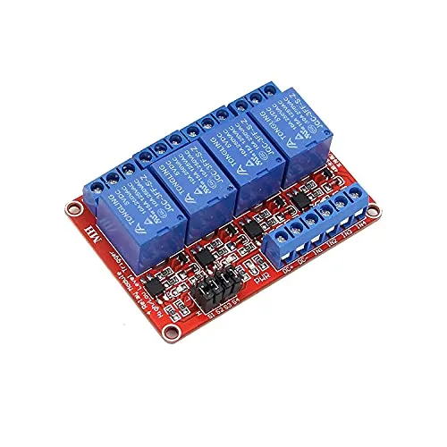 PENGLIN 1PCS 4 Kanal 5V Relais Modul mit Optokoppler-High- oder Low-Level-Trigger-Erweiterungsplatine für Raspberry Pi Arduino