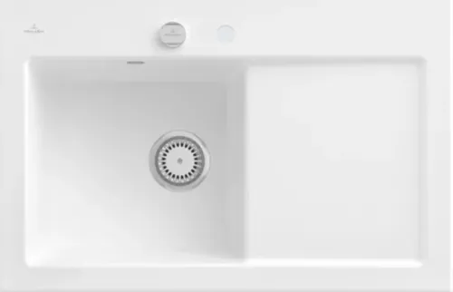 Villeroy & Boch Subway 45 Einbauspüle - Keramikspüle mit geneigter Abtropffläche für einfache Reinigung, hitzebeständig und hygienisch – ideal für jede moderne Küche.