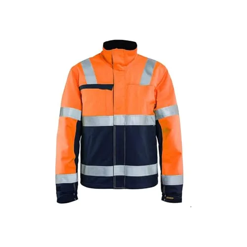 Blåkläder Warnschutz-Shirt Multinorm Winterjacke - Multinorm Winterjacke für optimale Sichtbarkeit in allen Positionen. Robustes Material, komfortabler Schnitt und praktische Taschen bieten Sicherheit und Funktionalität bei anspruchsvollen Arbeitsbedingungen.