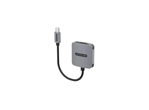 Sitecom MD-1008 USB-C Kartenleser - Multimedia Zubehör: Schneller UHS I Kartenleser mit USB-C 3.0 für müheloses Übertragen von Fotos und Videos auf Ihre Geräte.