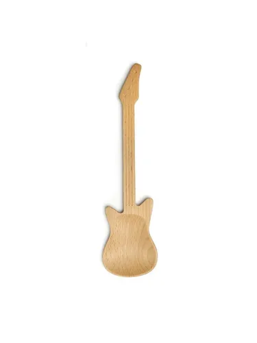 Kikkerland Rockin Küchenlöffel aus Holz - Gitarre Kochlöffel, rockige Mahlzeiten zubereiten mit Stil und aus Buchenholz
