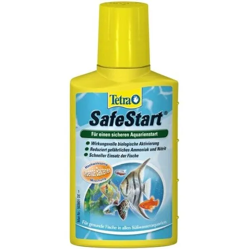 Tetra SafeStart Aquarienstarter 50 ml - Wasseraufbereitung für Aquarien mit lebenden nitrifizierenden Bakterien, die Ammoniak und Nitrit schnell reduzieren und den sofortigen Fischbesatz ermöglichen.