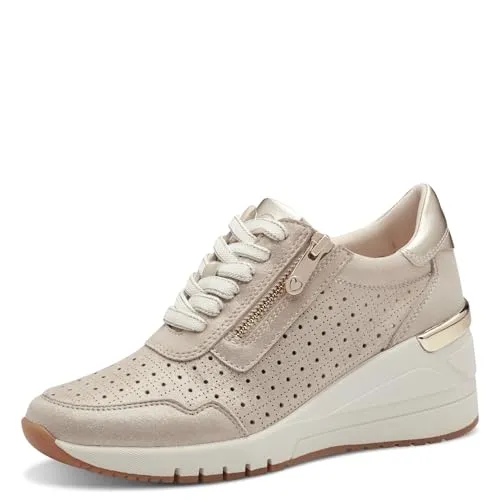 MARCO TOZZI Damen Wedge Sneaker in gold von MARCO TOZZI