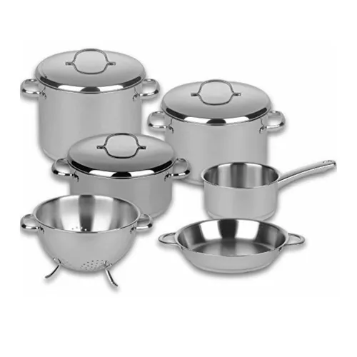 Riess Fleischtopf Cristall Ø22cm - 4 Liter Edelstahl - Kochtopf aus hochwertigem Edelstahl mit isoliertem Griff, spülmaschinenfest und kratzfest. Ideal für Induktion und Elektroherde, leicht zu reinigen und mit praktischem Deckel.