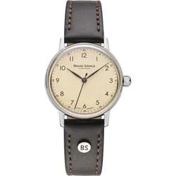 BRUNO SÖHNLE Damenuhr Bergamo Small 17-13235-131 – Elegante Armbanduhr - Schlichte Eleganz trifft auf höchste Qualität: Die BRUNO SÖHNLE Damenuhr Bergamo Small mit edlem Rindlederband und Saphirglas kombiniert klassischen Stil mit zuverlässiger Präzision.