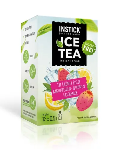 INSTICK Getränkep. Grüner Tee Kaktusfeige-Zitrone 12-er Packung (für 12 x 0,5 L)