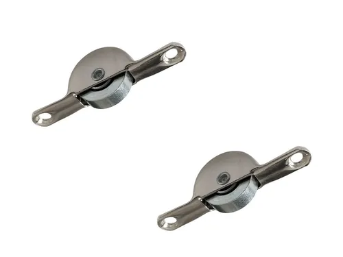 Laufrolle Stahl Führungsrolle Rolle Kugellager Schiebetürbeschlag 76mm flach 2St