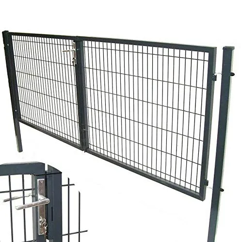 Quadratrohr Doppelflügeltor 300x120 AWZ - Doppelflügeltor aus robustem Quadratrohr, ideal für Gartenzaun und Hoftor, bietet Sicherheit und stilvollen Zugang zu Ihrem Grundstück.