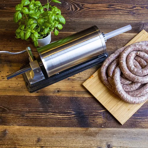 Wurstfüller 5 kg + 4 Füllrohre - Wurstmaschine aus Edestahl – Wurstfüllmaschine