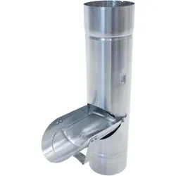 ZAMBELLI Regenrohrklappe 120mm Silber - Gartenentwässerung: Korrosionsbeständige Titanzink-Regenwasserklappe mit einfacher Montage für langlebige Nutzung und hohe Stabilität.