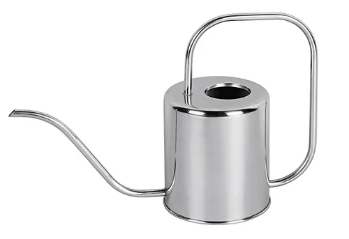 ESSCHERT DESIGN Gießkanne Edelstahl 1,5 l - Blumenpflege - Elegante, polierte Edelstahl-Gießkanne mit 1,5 l Volumen, ideal für präzises Gießen und stilvolle Gartenpflege.