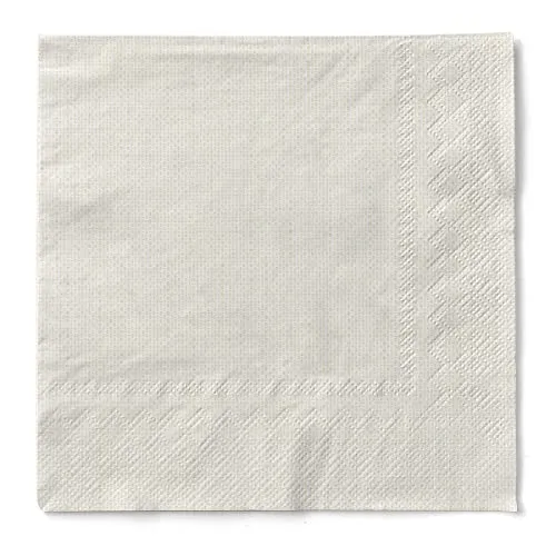 Sovie HORECA Tissue Servietten MAILAND Beige - 33 x 33 cm - 1/4 Falz - 100 Stück - Design in Leinenstruktur