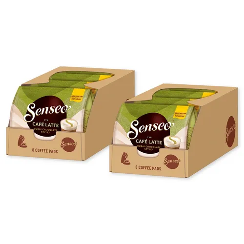 SENSEO Café Latte Dubai Chocolate Style – 64 Kaffeepads mit Schoko-Pistaziengeschmack - Genießen Sie 64 Kaffeepads mit dem einzigartigen Geschmack von Schokolade und Pistazie. Ideal für die SENSEO Maschine, perfekt für eine entspannte Kaffeepause.