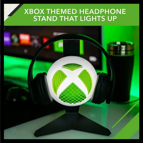 Paladone Xbox Headset-Ständer mit Licht - Gaming-Zubehör: Dieser 23,5 cm große Headset-Ständer mit USB-beleuchtetem Xbox-Logo bietet eine stilvolle und praktische Aufbewahrungslösung für dein Headset.