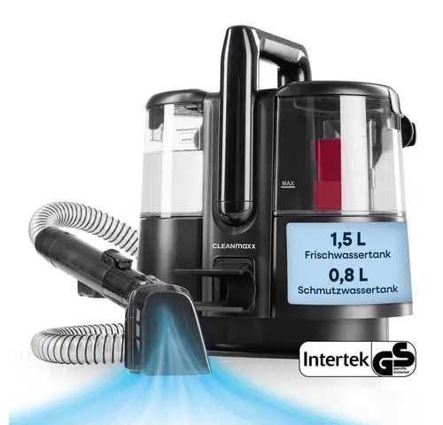 CLEANmaxx Teppichreiniger Waschsauger 400W - Waschsauger für Teppich- und Polsterreinigung, leistungsstark mit 400W und 2 Düsen für effektive Schmutzbeseitigung.