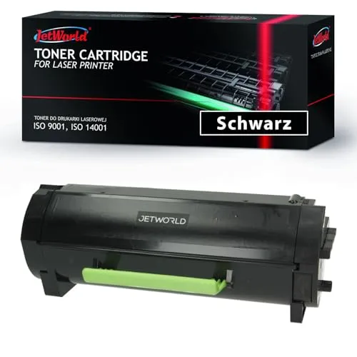 JetWorld Toner 66S2000 Kompatibel für Lexmark MS531dw, MS631dw, MS632dwe, MX532adwe, MX632adwe Schwarz 5000 Seiten je Tonerkartusche, Hochwertiger Druck