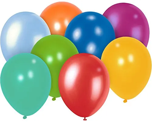 Playtastic Ballon: 100er-Megapack Bunte Luftballons, bis 30 cm (Bunte Ballons, Helium Luftballon, aufblasbar)