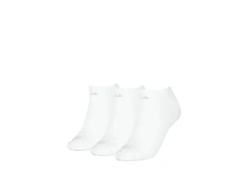 Calvin Klein Sneakersocken CK WOMEN SNEAKER (3 Paar) schmales Rippenbündchen, Cotton-Mix, elastisch
