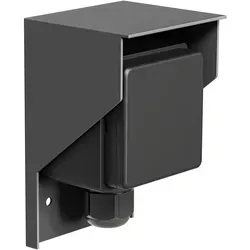 ledscom.de Aufputz Steckdose für außen, IP44, 1-fach, Edelstahl - Elegante Wandsteckdose für den Außenbereich mit IP44 Schutz. Ideal für Lichterketten und Elektrogeräte, einfach zu montieren und wetterfest.