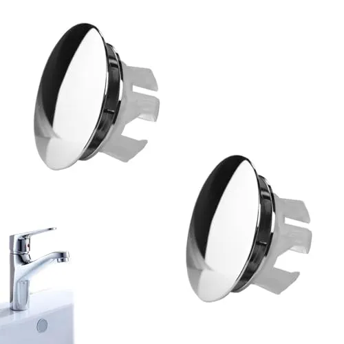 Stück Waschbecken Überlauf Abdeckung,Silber Anti-Aging Rostschutz Waschbecken Überlauf Ring,Runde Edelstahl Überlauf Abdeckung Waschbecken,für 22-24 mm/0,86-0,94 Zoll Durchmesser von Waschbecken 2