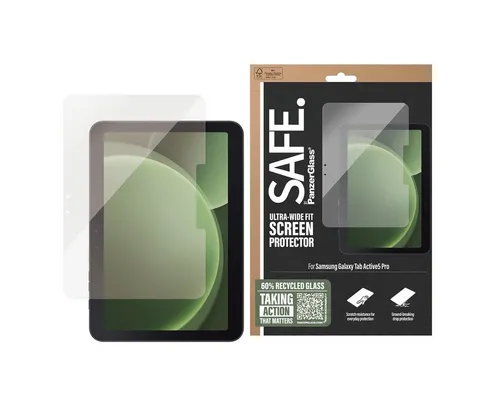 SAFE by PanzerGlass Displayschutzglas Ultra-Wide Fit Screen Protector für Samsung Galaxy Tab Active5 Pro für Samsung Galaxy Tab Active5 Pro, Displayschutzfolie, Schutzfolie, Bildschirmschutz, kratz- & stoßfest