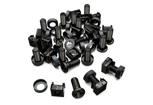 deleyCON deleyCON 20x M6 Käfigmuttern Schrauben Set für Netzwerkschränke & Netzwerk-Patch-Panel