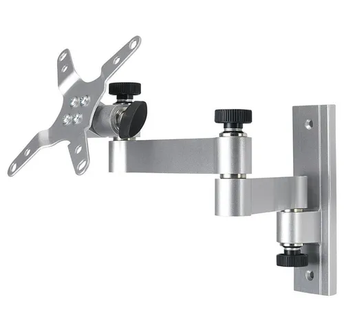 SpeaKa Professional Teleskop Monitor-Halterung - Monitor-Halterung für TFT/LCD bis 30 Zoll, schwenkbar und neigbar für optimale Sicht, mit ausziehbarer Teleskop-Funktion für individuelle Sehabstände.