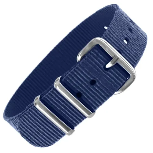 Pacific Time Unisex Nylon Uhrenarmband blau 10000