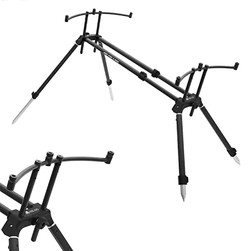 Mikado CARP ARC 3 ROD POD - Stabiler Rutenständer für jede Gewässerbedingung - Rutenhalter aus leichtem Aluminium, höhen- und längenverstellbar. Ideal für Angler, die Flexibilität und Stabilität auf jedem Untergrund suchen.