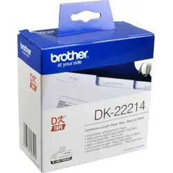 Brother PT Etiketten DK22214  weiss  12mm x 30,48m  Rolle
