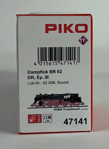 PIKO 47141 TT Dampflok BR 62 Ep. III DR Sound