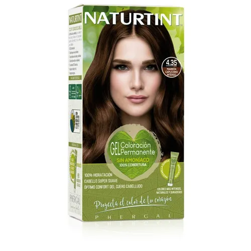 Naturtint 4.35 Marrón Capuccino Intenso - Dauerfärbung ohne Ammoniak - Färbemittel, sanfte Haarfarbe ohne Ammoniak für langanhaltende, intensive Farbergebnisse und gesund aussehendes Haar.