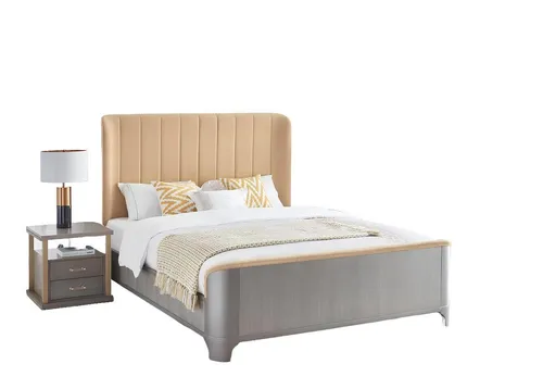 Xlmoebel Schlafzimmer-Set Elegantes Schlafzimmermöbel-Set aus hochwertigem Leder, (3-tlg., 3tlg. Schlafzimmer Set(Bett + 2x Nachttisch), Hergestellt in Europa