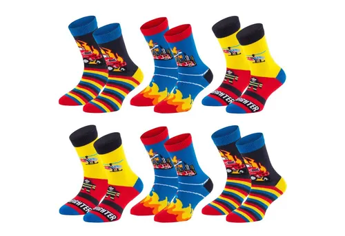 TippTexx 24 Socken 6 Paar bunte Kindersocken, sanfte Baumwolle, für Mädchen & Jungen